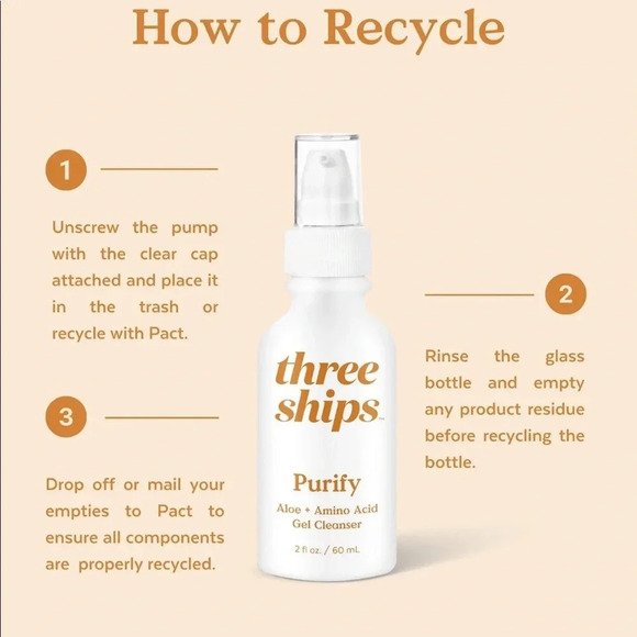 Three Ships Purify Aloe+Amino Acid Cleanser 0.5 oz - Picture 10 of 10